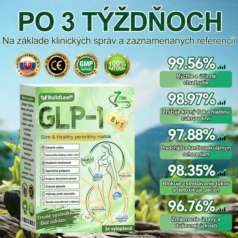 🧑‍⚕️🧑‍⚕️BuildLeaf® GLP-1 8-v-1 Fit & Vital Perorálny Roztok (Len raz denne, viditeľné zmeny už za 7 dní) Pre obezitu, kardiovaskulárne ochorenia, cukrovku, spánkové apnoe, zdravie čriev, problémy s kĺbmi a ďalšie