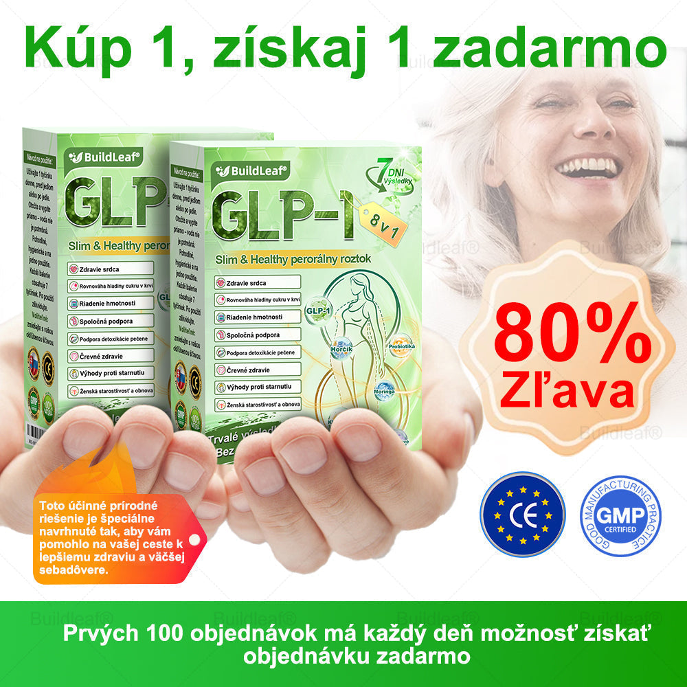 🧑‍⚕️🧑‍⚕️BuildLeaf® GLP-1 8-v-1 Fit & Vital Perorálny Roztok (Len raz denne, viditeľné zmeny už za 7 dní) Pre obezitu, kardiovaskulárne ochorenia, cukrovku, spánkové apnoe, zdravie čriev, problémy s kĺbmi a ďalšie