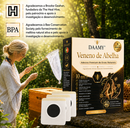 Adesivo Premium 10 em 1 à Base de Ervas Naturais com Veneno de Abelha  (Mudanças visíveis em apenas 7 dias)  ✅ Para gestão do peso, cuidados com a pele, controlo da glicemia, bem-estar respiratório durante o sono, desconforto nas articulações e muito mais