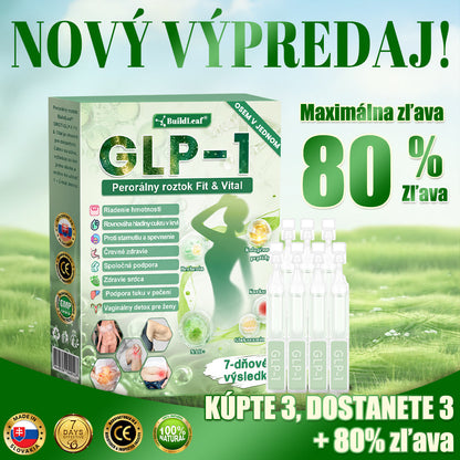 🍏🍏🍏BuildLeaf® GLP-1 6-v-1 Fit & Vital Perorálny Roztok ✅ (Len raz denne, viditeľné zmeny už za 7 dní) Pre obezitu, kardiovaskulárne ochorenia, cukrovku, spánkové apnoe, zdravie čriev, problémy s kĺbmi a ďalšie